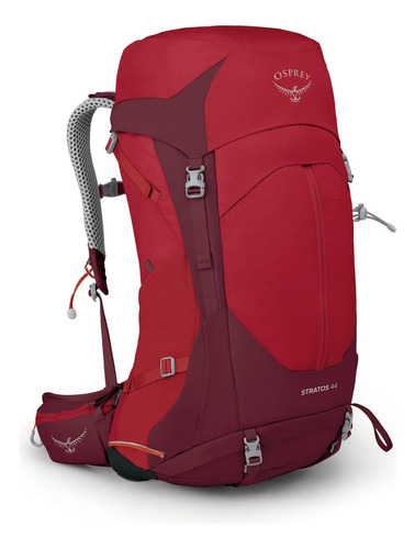 Osprey Stratos 44l Mochila Senderismo Hombre, Poinsettia Red