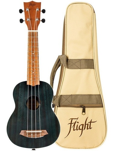 Ukelele Soprano Sapele Flight Con Funda Ukulele Nus380 Topaz