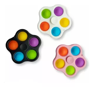 Spinner Pop It 5 Burbujas Fidget Toy Antiestres Popit Trendy