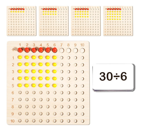 Tablero De Multiplicación Y División Montessori, Material