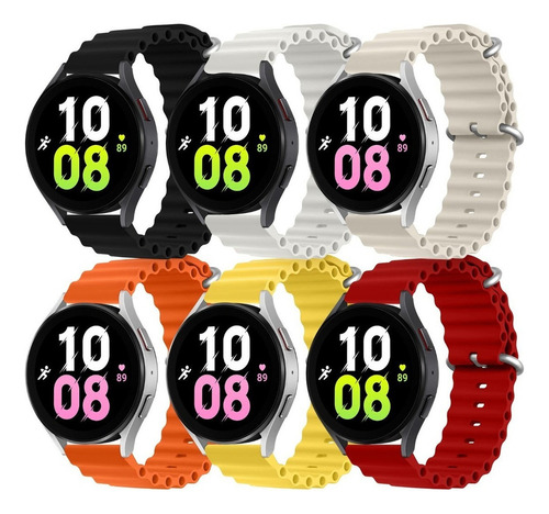 6 Ocean Correas For Samsung Galaxy Watch 5 Pro, 4 Classic