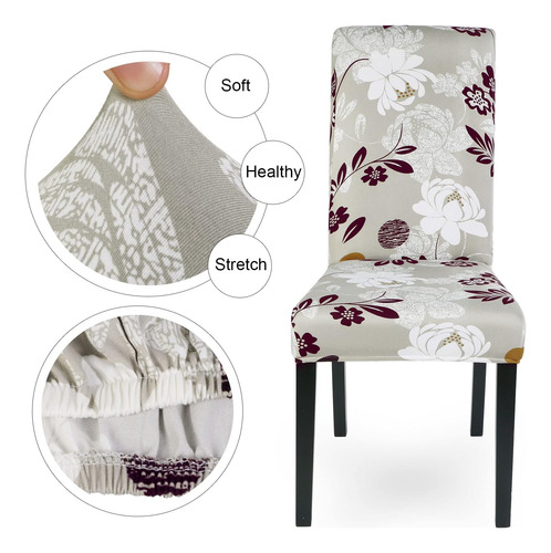 Cubiertas De Sillas De Comedor Estampadas De Laamei Juego De