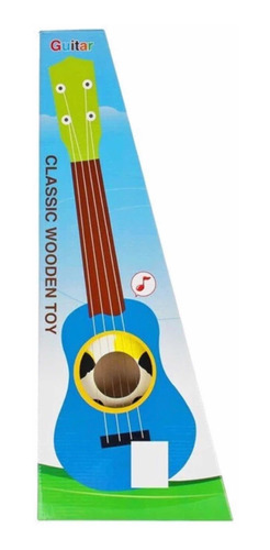 Guitarra Madera Instrumento Educativo Musical Para Niños