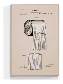 Cuadro Focu Lienzo Canvas 20x30 - Toilet Paper