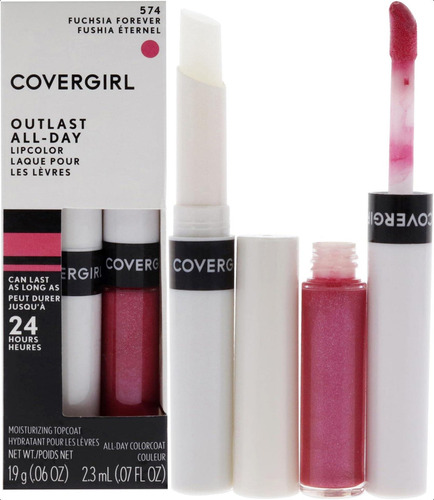 Covergirl Outlast All-day Lip Color Con Capa Superior, Fuchs