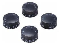 Comprar Kit Com 4 Knobs Preto Para Guitarra Baixo Les Paul Sg Prs