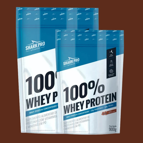 100% Whey Protein Conc Refil 900g Grow Soldiers - Shark Pro Sabor Doce De Leite