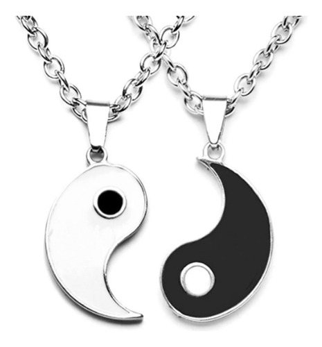 Collar Hombre Mujer Distancia Yin Yang Parejas Amigos 2 En 1