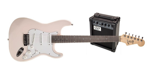 Pack Guitarra Stratocaster Y Amplificador Creep Completo Pnk