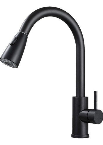 Llave Monomando Lavaplatos Retractil Negro Mate Oferta