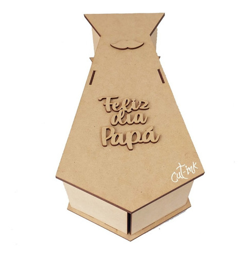 Caja Corbata Día Del Padre Madera Mdf Decoración Grande