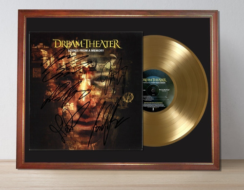 Dream Theater Scenes From A Memory Tapa Firmada Y Disco Oro