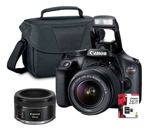 Canon Eos Rebel T100 +lente 18-55mm +lente 75-300mm + 16 Gb