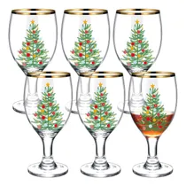 Comprar Mumufy Juego De 6 Copas De Vino Navideñas, Copas De Vino De 