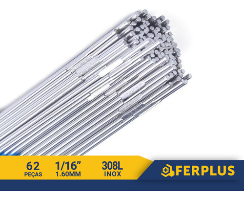 Vareta Solda Tig Inox 1.6mm - Er-308l (aws A5.9) Com 1kg
