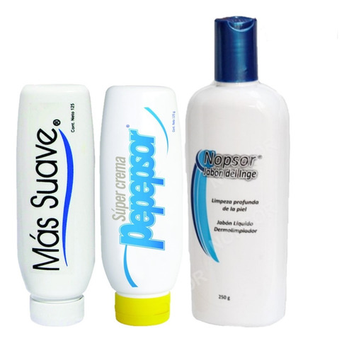 Crema Más Suave, Pepepsor Y Shampoo Para Psoriasis