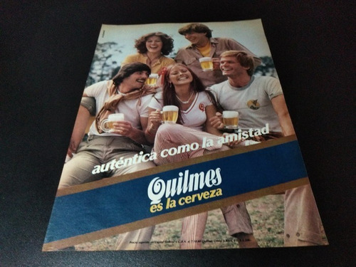 (pb386) Publicidad Clipping Cerveza Quilmes * 1981