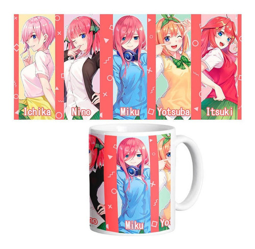 Taza Mágica Quintillizas Ichika Nino Miku Yotsuba Itsuki