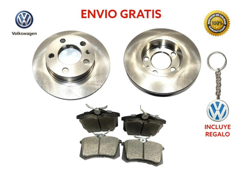 Kit 2 Discos Traseros + Balatas Jetta A4 Clasico 2004-2005
