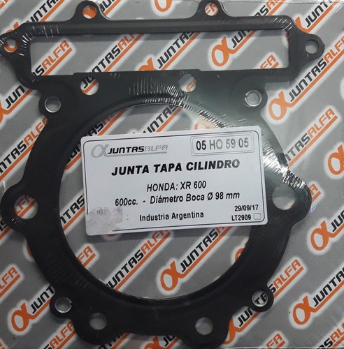 Junta Tapa Cilindro Honda Xr 600 Laminada Chapa Multilaminas