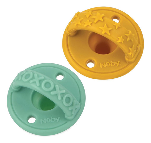 Chupetes Para Bebé Nuby Sili Con Mango Suave Y Orificios De