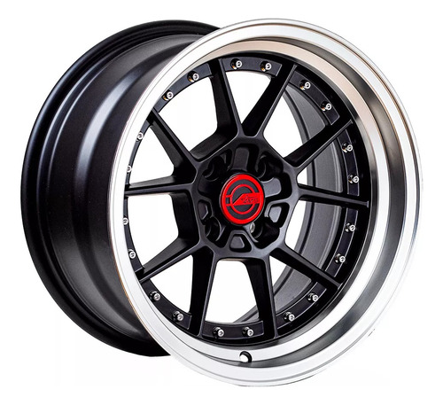 Ams 15x8.25 4x100 Et0 Matte Black Machine (set 4 Llantas)