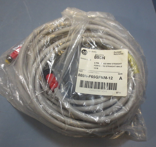 Allen Bradley 889n-f65gfnm-12 6 Pin 12 M Patch Cord Ccv