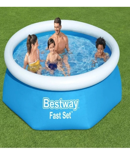 Piscina Redonda  Bestway Fast Set 2.44m - Diseño Exclusivo