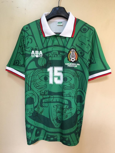 Jersey Mexico 1998 Firmada Epoca Vintage Raro World Cup