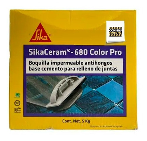 Sika Ceram 680 Colorpro Base Boquilla Impermeable 5kg Blanco
