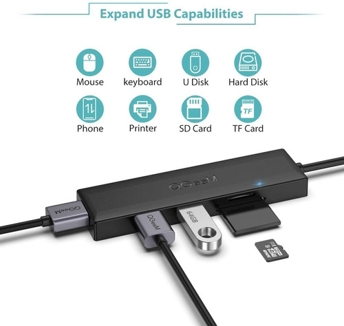 Imagen 3 de 7 de Hub Usb 3.0 - 3 Port Usb 3.0 - Lector Sd / Micro Sd