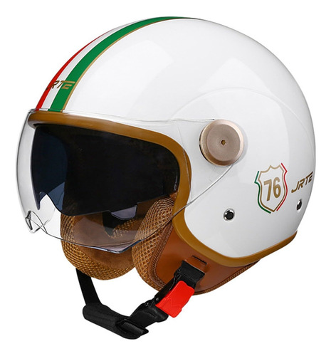 Casco De Moto Abierta,casco Jet Moto Vintage Con Visera,