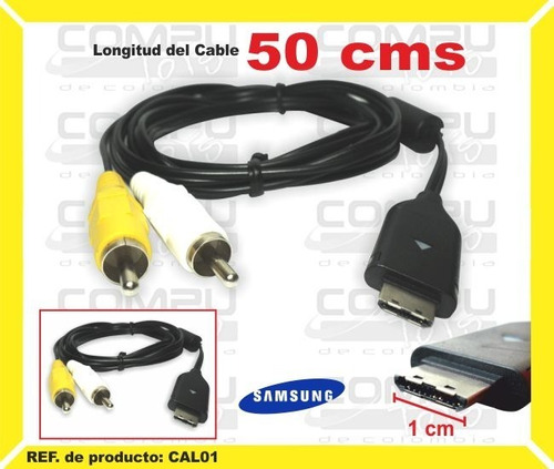 Cable Rca X2 A Video Fotog. Samsung Ref: Cal01 Computoys Sas