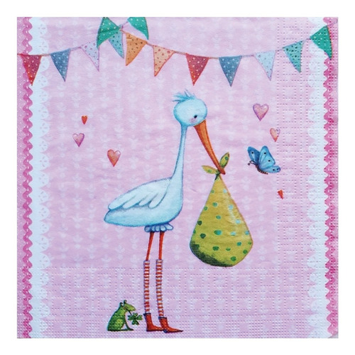 Imagen 3 de 5 de Servilletas Decoupage Baby Shower Nena Laura Craft