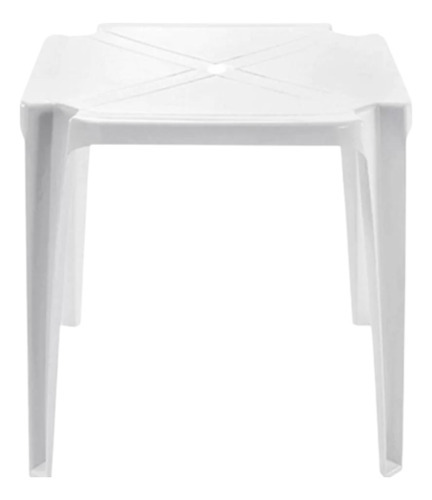 Mesa De Plástico Quadrada Monobloco Festa Bar Igreja Branco