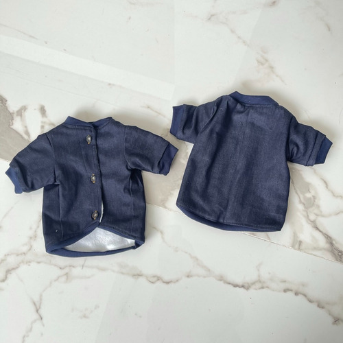 Imagen 2 de 4 de Chaqueta De Jean Para Mascotas Talla L