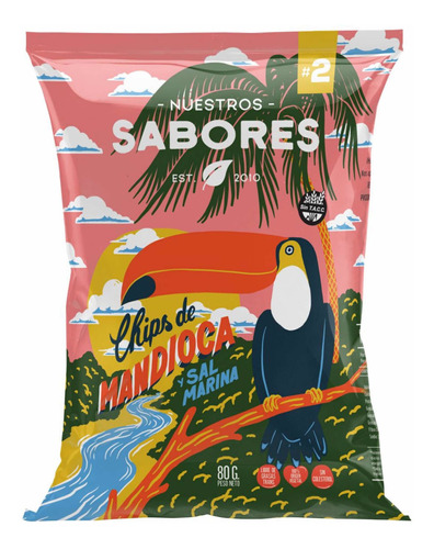 Chips De Mandioca Y Sal Marina 80g Nuestros Sabores Sin Tacc
