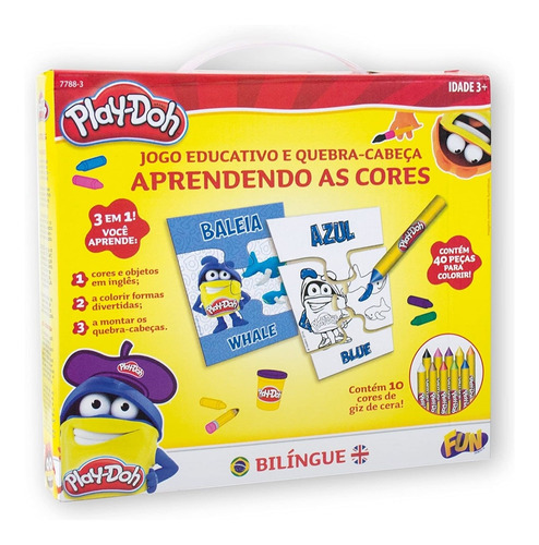 Play Doh Kit De Arte Aprendendo As Cores Em Ingles Fun 77883