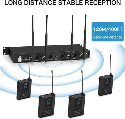Microcking Uhf Sistema De Microfono Inalambrico Microfono In