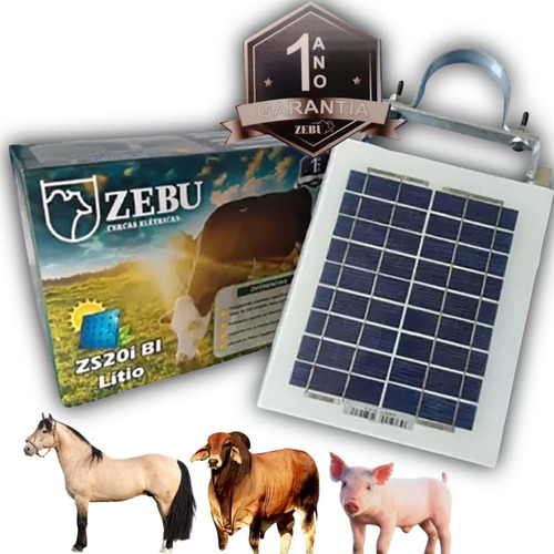 Eletrificador De Cerca Solar Zs20ibi (solar Bateria Lítio)
