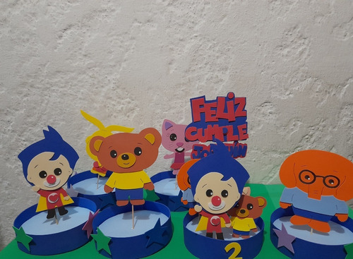 Imagen 3 de 5 de Centro De Mesa Payaso Plim Plim Circo Payasos Adorno Torta
