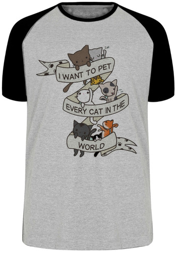 Camiseta Luxo Cat Pet World Gato Gatinho Flino Animais Amor