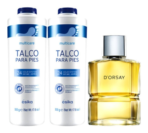 Perfume Dorsay + 2 Talcos De Pies Esika - mL a $436