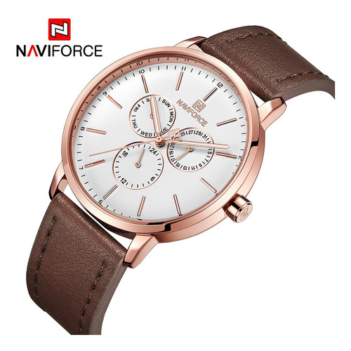 Naviforce Nf3001 Homens Assista Marca Esporte De Quartzo