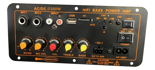 Placa Amplificadora Estéreo De Alta Potência, 300w,