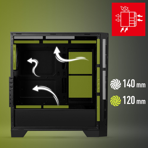 Funda Para Juegos Msi Mag Forge 321r Airflow Mid Tower Atx