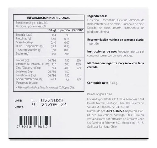 Imagen 2 de 3 de 2 Foligen 120 Cápsulas (equivale A Vantux Max) Envío Gratis