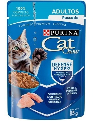 Alimento Húmedo En Sobre Para Gato Cat Chow Pack 24 De 85g