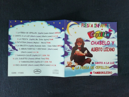Cepillin Chabelo Y Alberto Lozano Fiesta Infantil Disco 2 Cd