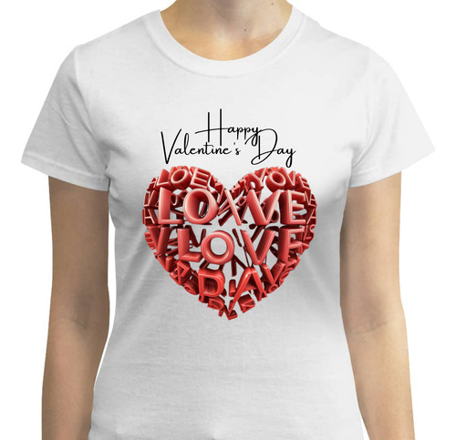 Playera Diseño Día De San Valentín - Love Day - Corazón